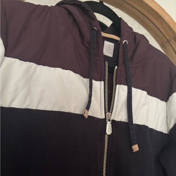 Eleventy Milano Loro Piana Sport Fabric Paneled Retro Track Jacket Hoodie Small - Picture 4 of 8